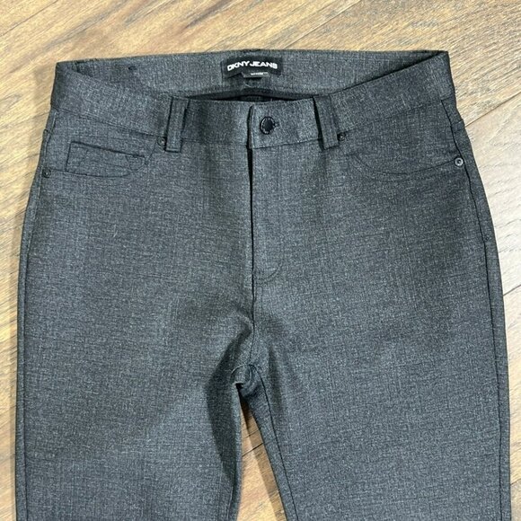 DKNY JEANS Ponte Knit Dress Pants Charcoal Gray Sz S NWOT - Picture 2 of 6